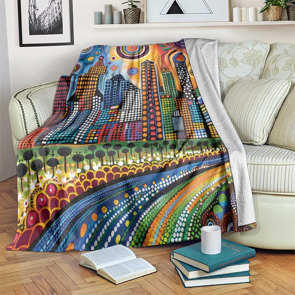 The Gold Coast Queensland Blanket Australian Landscapes Aboriginal Dot Painting