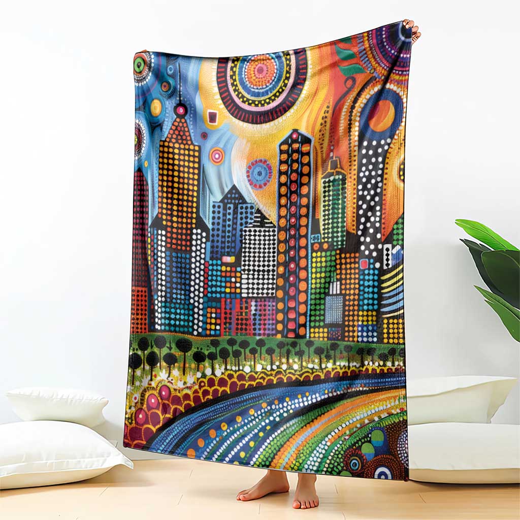 The Gold Coast Queensland Blanket Australian Landscapes Aboriginal Dot Painting