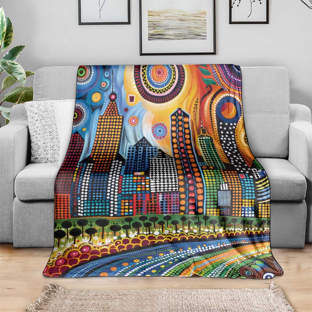 The Gold Coast Queensland Blanket Australian Landscapes Aboriginal Dot Painting