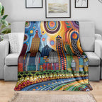 The Gold Coast Queensland Blanket Australian Landscapes Aboriginal Dot Painting