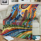 The Gold Coast Queensland Blanket Australian Landscapes Aboriginal Dot Painting