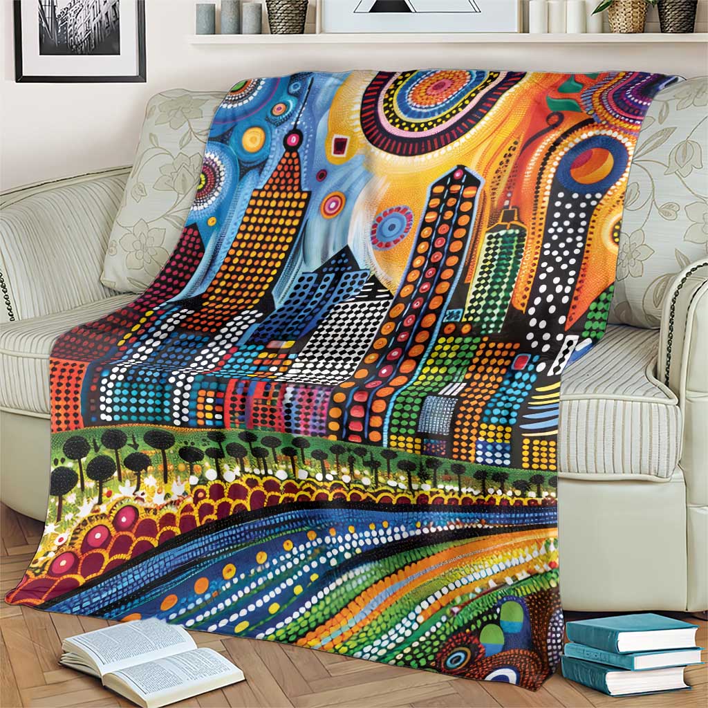 The Gold Coast Queensland Blanket Australian Landscapes Aboriginal Dot Painting