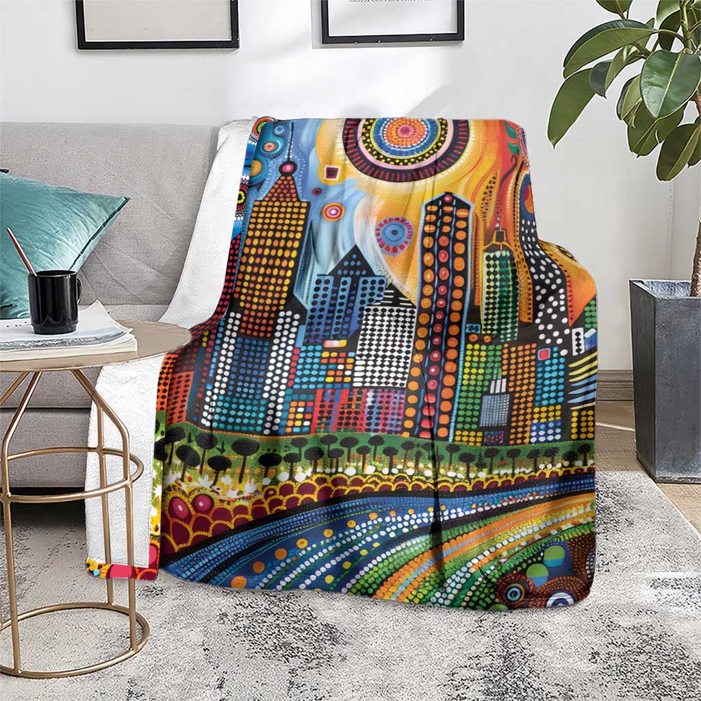 The Gold Coast Queensland Blanket Australian Landscapes Aboriginal Dot Painting