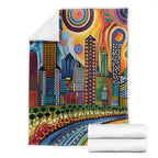 The Gold Coast Queensland Blanket Australian Landscapes Aboriginal Dot Painting