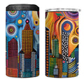 The Gold Coast Queensland 4 in 1 Can Cooler Tumbler Australian Landscapes Aboriginal Dot Painting