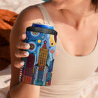 The Gold Coast Queensland 4 in 1 Can Cooler Tumbler Australian Landscapes Aboriginal Dot Painting