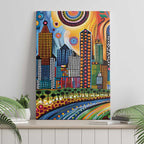 The Gold Coast Queensland Canvas Wall Art Australian Landscapes Aboriginal Dot Painting