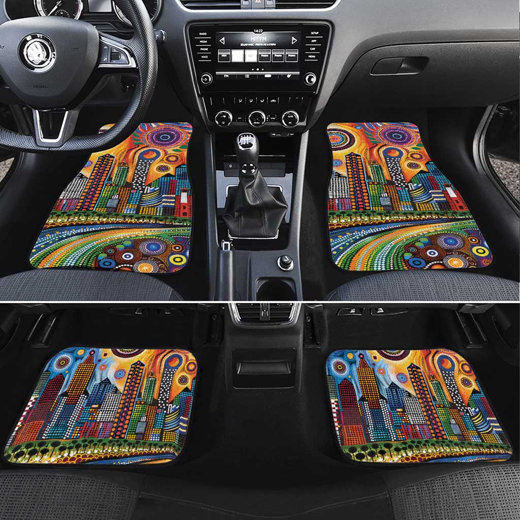 The Gold Coast Queensland Car Mats Australian Landscapes Aboriginal Dot Painting