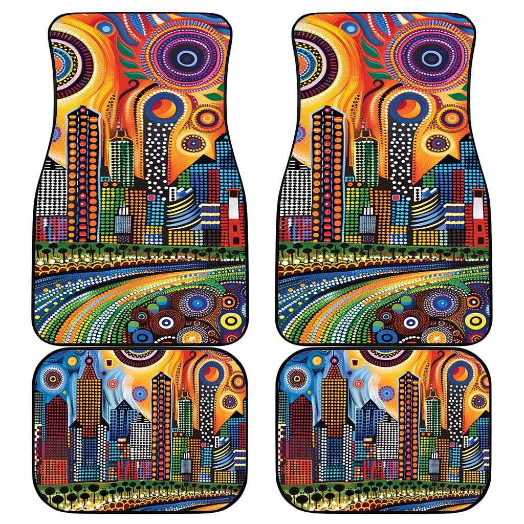 The Gold Coast Queensland Car Mats Australian Landscapes Aboriginal Dot Painting