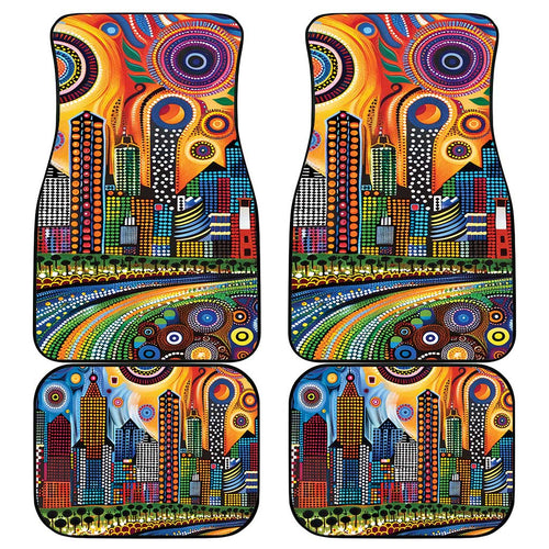 The Gold Coast Queensland Car Mats Australian Landscapes Aboriginal Dot Painting