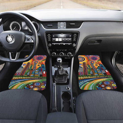 The Gold Coast Queensland Car Mats Australian Landscapes Aboriginal Dot Painting
