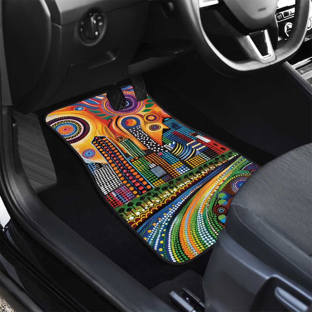 The Gold Coast Queensland Car Mats Australian Landscapes Aboriginal Dot Painting