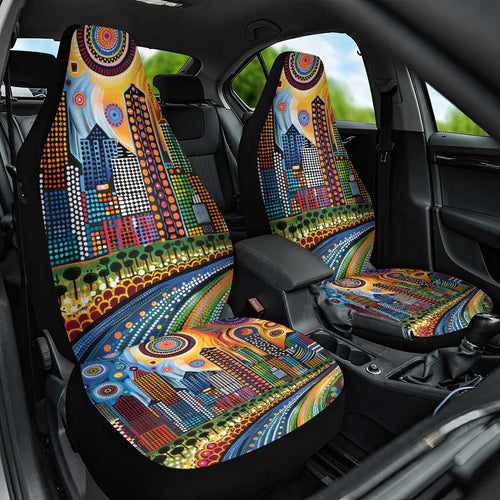 The Gold Coast Queensland Car Seat Cover Australian Landscapes Aboriginal Dot Painting