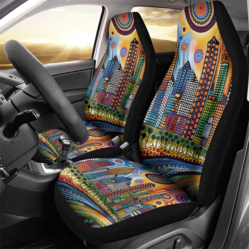The Gold Coast Queensland Car Seat Cover Australian Landscapes Aboriginal Dot Painting