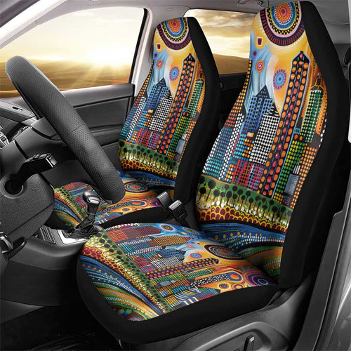 The Gold Coast Queensland Car Seat Cover Australian Landscapes Aboriginal Dot Painting