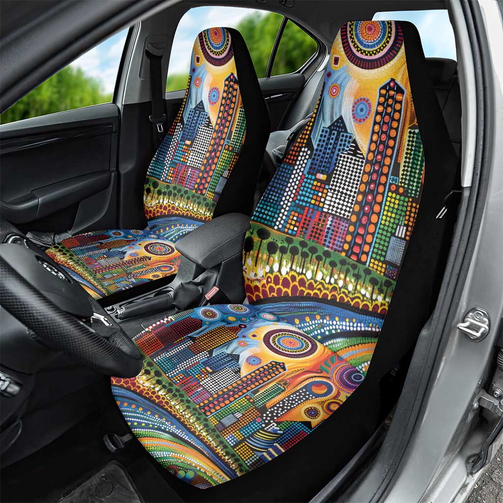 The Gold Coast Queensland Car Seat Cover Australian Landscapes Aboriginal Dot Painting