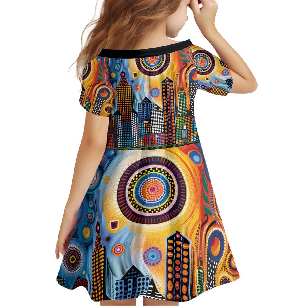 The Gold Coast Queensland Family Matching Off Shoulder Maxi Dress and Hawaiian Shirt Australian Landscapes Aboriginal Dot Painting