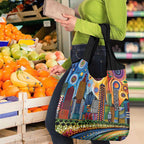 The Gold Coast Queensland Grocery Bag Australian Landscapes Aboriginal Dot Painting