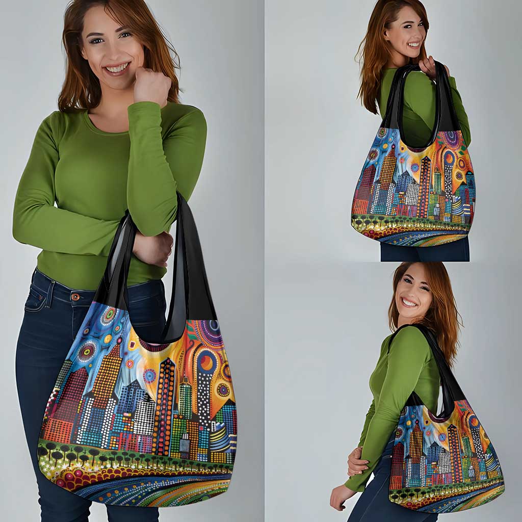 The Gold Coast Queensland Grocery Bag Australian Landscapes Aboriginal Dot Painting