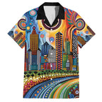 The Gold Coast Queensland Hawaiian Shirt Australian Landscapes Aboriginal Dot Painting