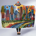 The Gold Coast Queensland Hooded Blanket Australian Landscapes Aboriginal Dot Painting