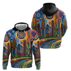 The Gold Coast Queensland Hoodie Australian Landscapes Aboriginal Dot Painting