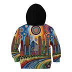 The Gold Coast Queensland Kid Hoodie Australian Landscapes Aboriginal Dot Painting