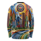 The Gold Coast Queensland Long Sleeve Shirt Australian Landscapes Aboriginal Dot Painting
