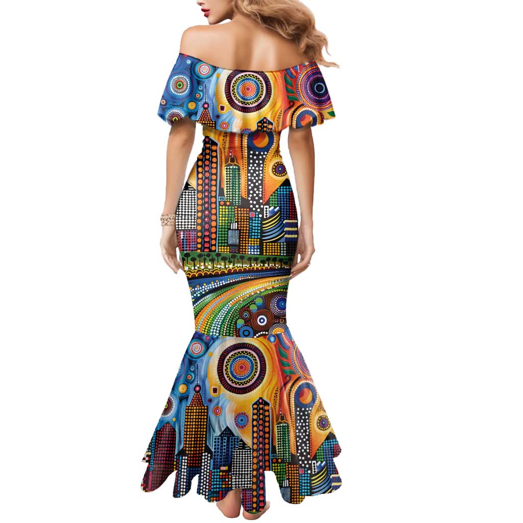 The Gold Coast Queensland Mermaid Dress Australian Landscapes Aboriginal Dot Painting