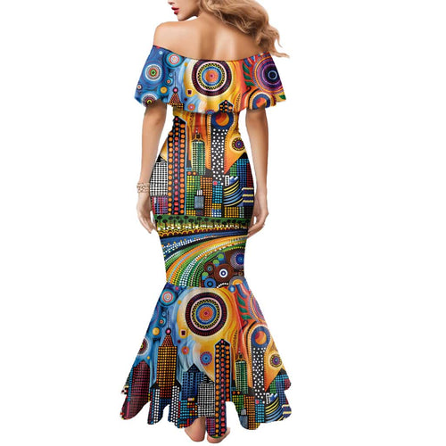 The Gold Coast Queensland Mermaid Dress Australian Landscapes Aboriginal Dot Painting