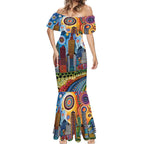 The Gold Coast Queensland Mermaid Dress Australian Landscapes Aboriginal Dot Painting