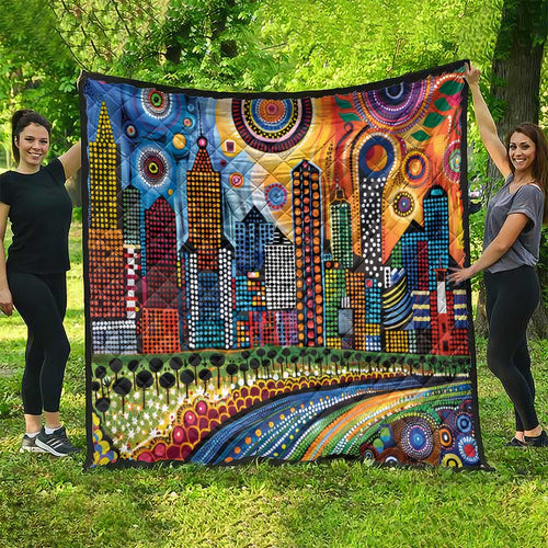 The Gold Coast Queensland Quilt Australian Landscapes Aboriginal Dot Painting