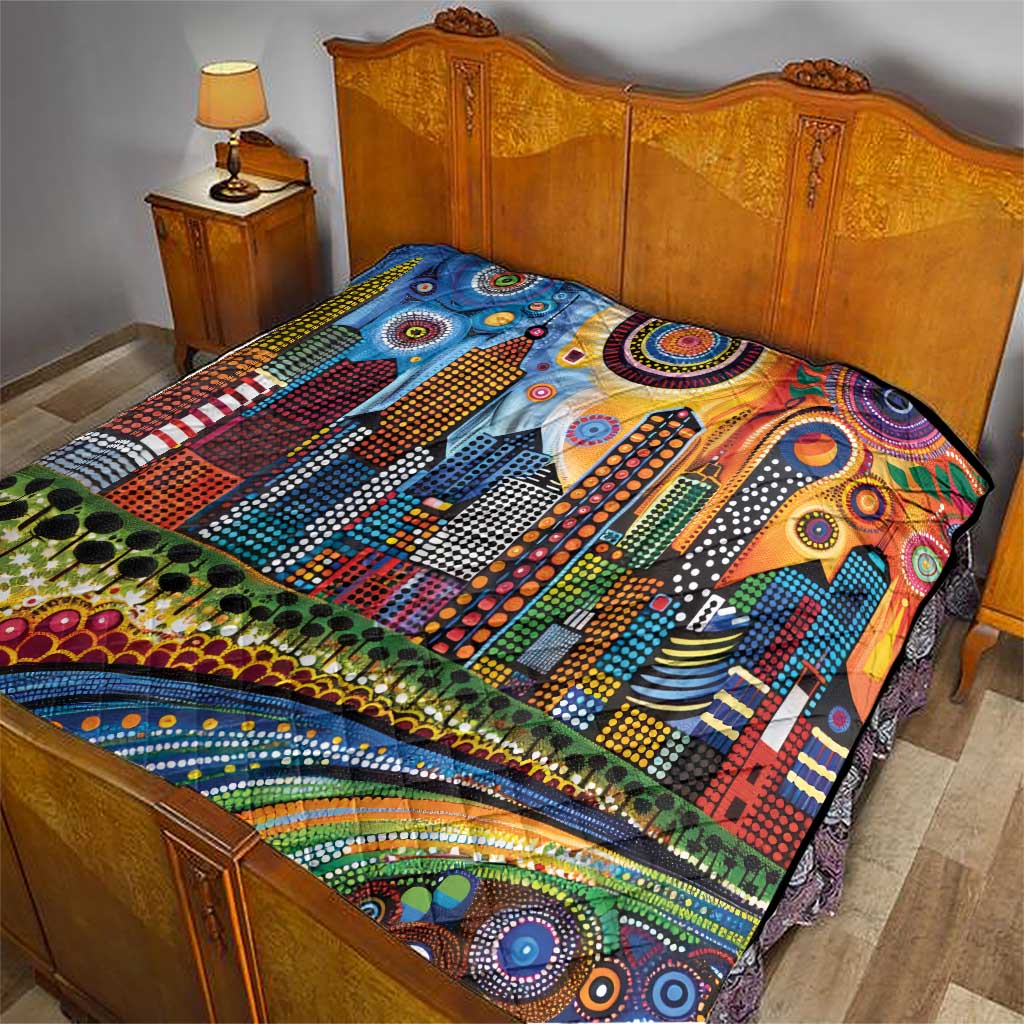 The Gold Coast Queensland Quilt Australian Landscapes Aboriginal Dot Painting
