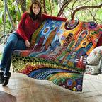 The Gold Coast Queensland Quilt Australian Landscapes Aboriginal Dot Painting