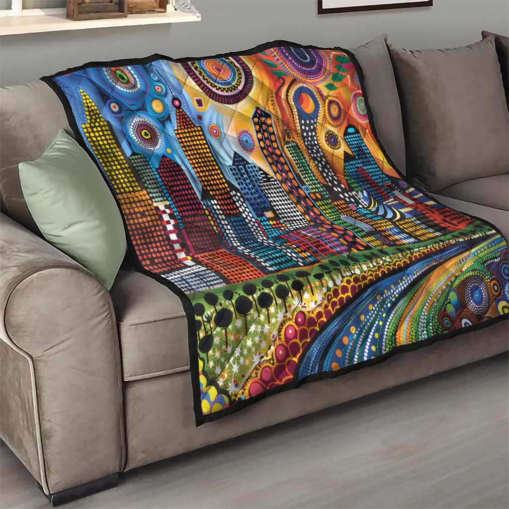 The Gold Coast Queensland Quilt Australian Landscapes Aboriginal Dot Painting