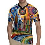 The Gold Coast Queensland Rugby Jersey Australian Landscapes Aboriginal Dot Painting
