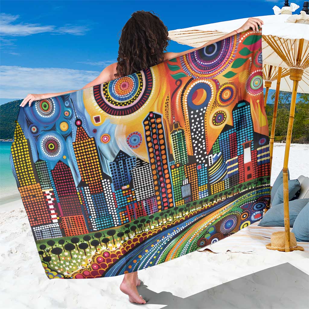 The Gold Coast Queensland Sarong Australian Landscapes Aboriginal Dot Painting