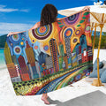 The Gold Coast Queensland Sarong Australian Landscapes Aboriginal Dot Painting