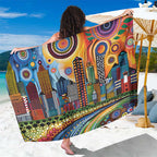 The Gold Coast Queensland Sarong Australian Landscapes Aboriginal Dot Painting