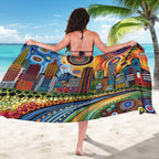 The Gold Coast Queensland Sarong Australian Landscapes Aboriginal Dot Painting