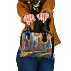 The Gold Coast Queensland Shoulder Handbag Australian Landscapes Aboriginal Dot Painting