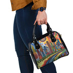 The Gold Coast Queensland Shoulder Handbag Australian Landscapes Aboriginal Dot Painting