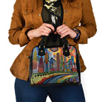 The Gold Coast Queensland Shoulder Handbag Australian Landscapes Aboriginal Dot Painting