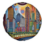 The Gold Coast Queensland Spare Tire Cover Australian Landscapes Aboriginal Dot Painting