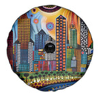 The Gold Coast Queensland Spare Tire Cover Australian Landscapes Aboriginal Dot Painting