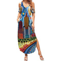 The Gold Coast Queensland Summer Maxi Dress Australian Landscapes Aboriginal Dot Painting