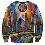 The Gold Coast Queensland Sweatshirt Australian Landscapes Aboriginal Dot Painting