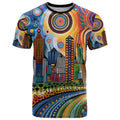The Gold Coast Queensland T Shirt Australian Landscapes Aboriginal Dot Painting