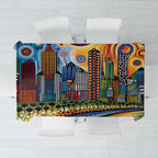 The Gold Coast Queensland Tablecloth Australian Landscapes Aboriginal Dot Painting
