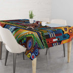 The Gold Coast Queensland Tablecloth Australian Landscapes Aboriginal Dot Painting